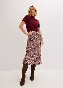 Saténová sukně se strukturou, bonprix