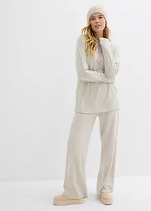 Dlouhá mikina s pleteným vzhledem, bonprix