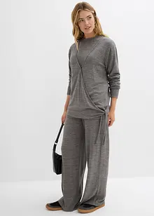 Zavinovací kardigan s pleteným vzhledem, bonprix