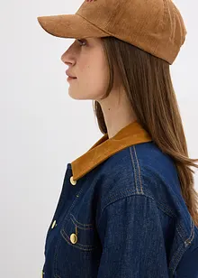 Džínová bunda s manšestrovým límcem, bonprix