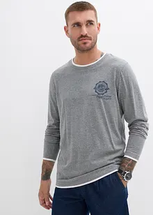 Tričko s dlouhým rukávem, se vzhledem 2 v 1, bonprix