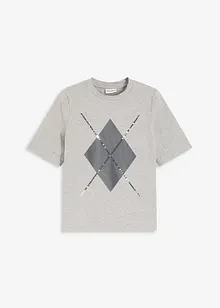 Triko s polodlouhým rukávem, flitry a potiskem, bonprix