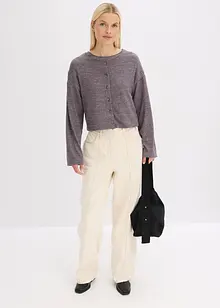 Keprové kalhoty z čisté bavlny, bonprix