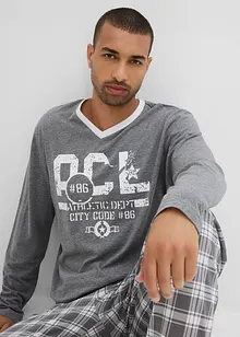 Pyžamo s bavlnou, dlouhý rukáv, bonprix