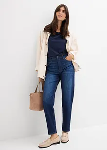 Mom džíny, High Waist, zkrácené, bonprix