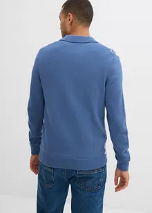 Pólo svetr s kosočtvercovým vzorem, z čisté bavlny, bonprix