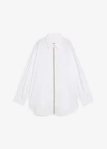 Košilová halenka se štrasovou aplikací, bonprix