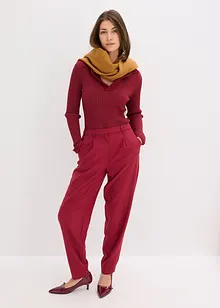 Svetr z jemné pleteniny, s ozdobným límcem, bonprix