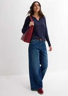 Triko s dlouhým rukávem, z měkké viskózové směsi, bonprix