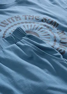 Krátké pyžamo z čisté organické bavlny, s dlouhým rukávem, bonprix