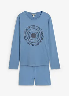 Krátké pyžamo z čisté organické bavlny, s dlouhým rukávem, bonprix