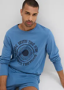 Krátké pyžamo z čisté organické bavlny, s dlouhým rukávem, bonprix