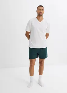 Triko a 2 pyžamové kalhoty z čisté organické bavlny (3dílná souprava), bonprix