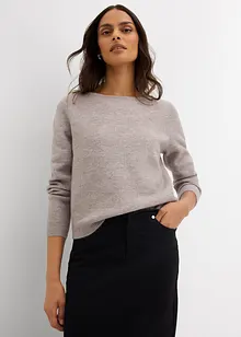 Pletený svetr s lodičkovým výstřihem, bonprix