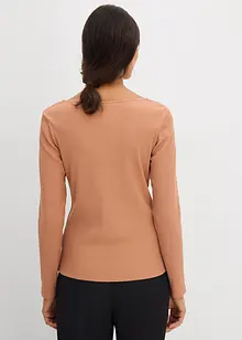 Žebrované tričko z čisté organické bavlny, bonprix