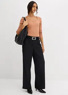 Žebrované tričko z čisté organické bavlny, bonprix