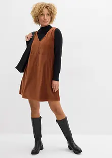 Šaty s laclem, ze žerzejového manšestru, bonprix