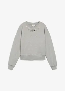 Oversize mikina se štrasem, bonprix