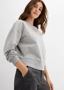 Oversize mikina se štrasem, bonprix