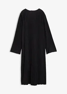 Midi šaty ze strukturovaného materiálu se zmačkanou úpravou, bonprix