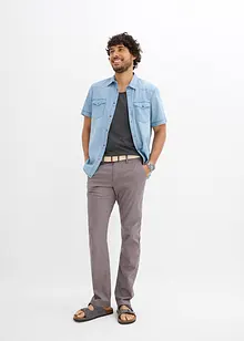 Chino kalhoty s pohodlným pasem a opaskem, Regular Fit, Straight, bonprix