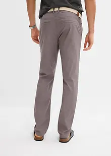 Chino kalhoty s pohodlným pasem a opaskem, Regular Fit, Straight, bonprix