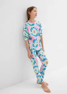 Pyžamo + krátké pyžamo s měkkou organickou bavlnou (4dílná souprava), bonprix