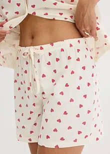 Krátké pyžamo z žíhané příze, oversize, bonprix