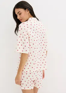 Krátké pyžamo z žíhané příze, oversize, bonprix