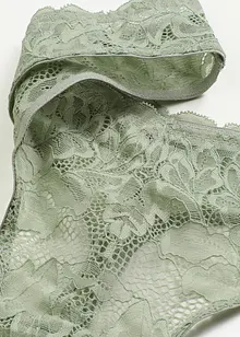 Kalhotky tanga s květovanou krajkou, bonprix