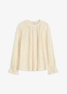 Krajkové triko z bavlněné směsi, bonprix