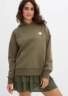 Oversize mikina s kapucí, z měkké bavlněné směsi, bonprix