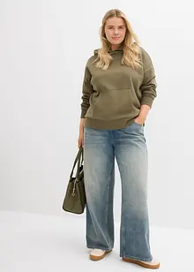 Oversize mikina s kapucí, z měkké bavlněné směsi, bonprix
