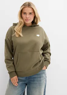 Oversize mikina s kapucí, z měkké bavlněné směsi, bonprix