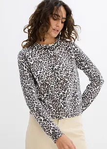 Kabátek z jemné pleteniny s leopardím vzorem, bonprix