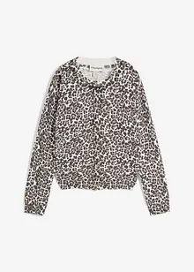 Kabátek z jemné pleteniny s leopardím vzorem, bonprix