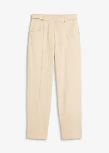 Saténové kalhoty se střihem Tapered Fit, bonprix