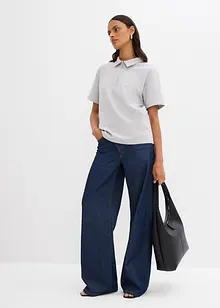 Triko polo z viskózové směsi, bonprix