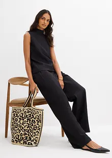 Dlouhý top ze strukturované viskózové směsi, bonprix