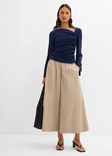 Triko s dlouhým rukávem, z žebrovaného materiálu, bonprix