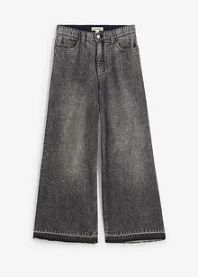 Džíny Wide Leg, High Waist, zkrácené, bonprix