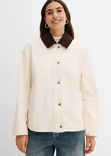 Lehká keprová bunda s manšestrovým límcem, bonprix