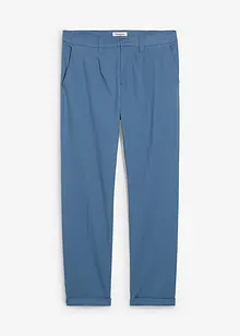 Kalhoty se sklady u pasu z bavlněného kepru, Regular Fit, Straight, bonprix
