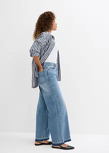 Džíny Wide Leg, High Waist, zkrácené, bonprix