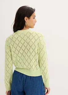 Pletený ažurový kabátek, bonprix