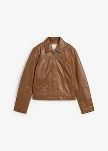 Kožená bunda z jehněčí kůže nappa, bonprix