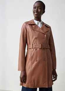 Kožený trenčkot z jehněčí kůže nappa, bonprix