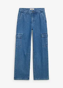 Cargo džíny Loose Fit, s nastavitelným pasem, Straight, bonprix