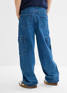Cargo džíny Loose Fit, s nastavitelným pasem, Straight, bonprix