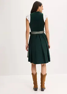 Kroj ve stylu dirndl se sametem, v délce midi (2dílná souprava), bonprix